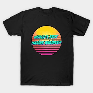 1980s Retro Marine Engineer Gift T-Shirt